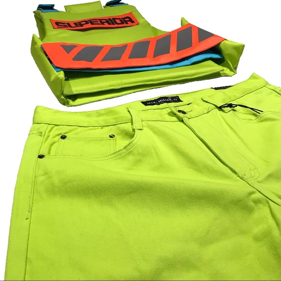 Men’s “Lime and Orange” Fashion vest. - Picture 3 of 3